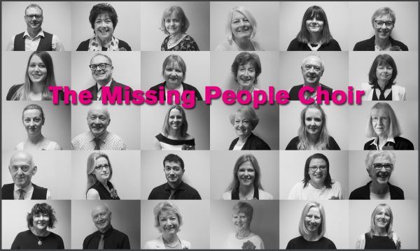 The Missing People Choir mosaic of members