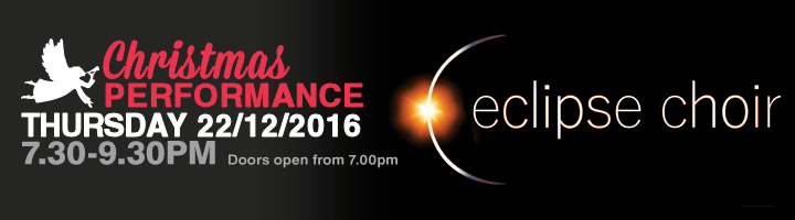 Eclipse Choir Christmas Concert 2016 banner