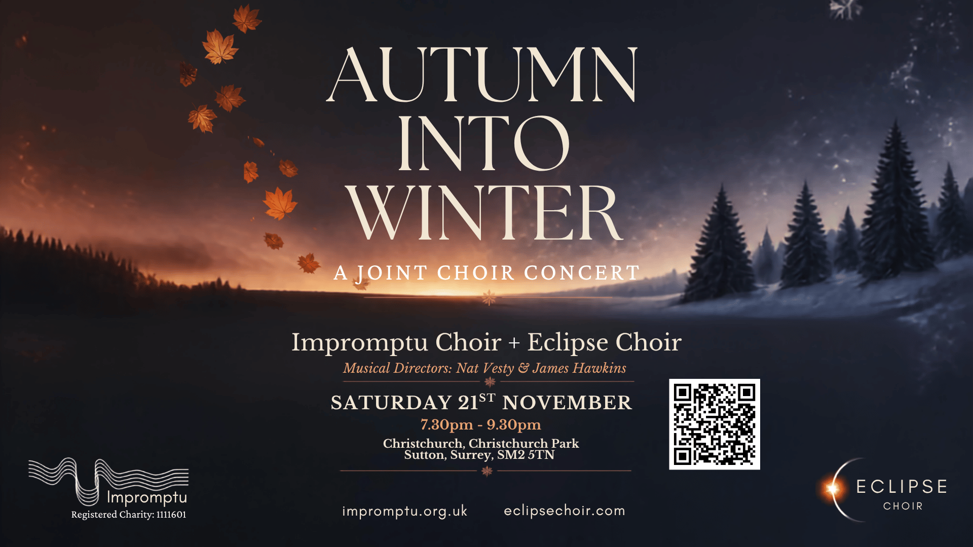 Autumn Into Winter Joint Concert: Impromptu Choir & Eclipse Choir on 21st November 2026
